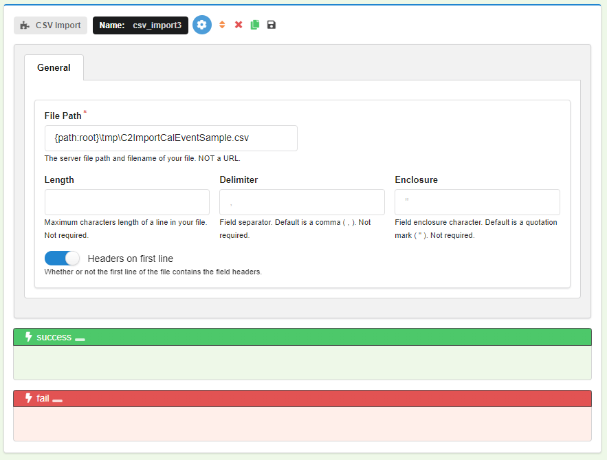 CSV Import Action CSV Import Action