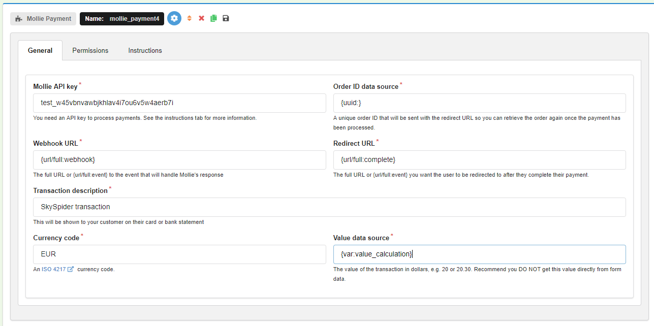 Mollie Payment Action for Chronoforms Mollie Payment Action for Chronoforms